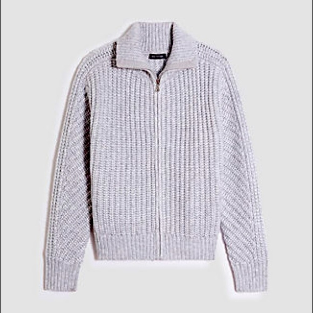 Ann Taylor Zip Bomber style Sweater Jacket